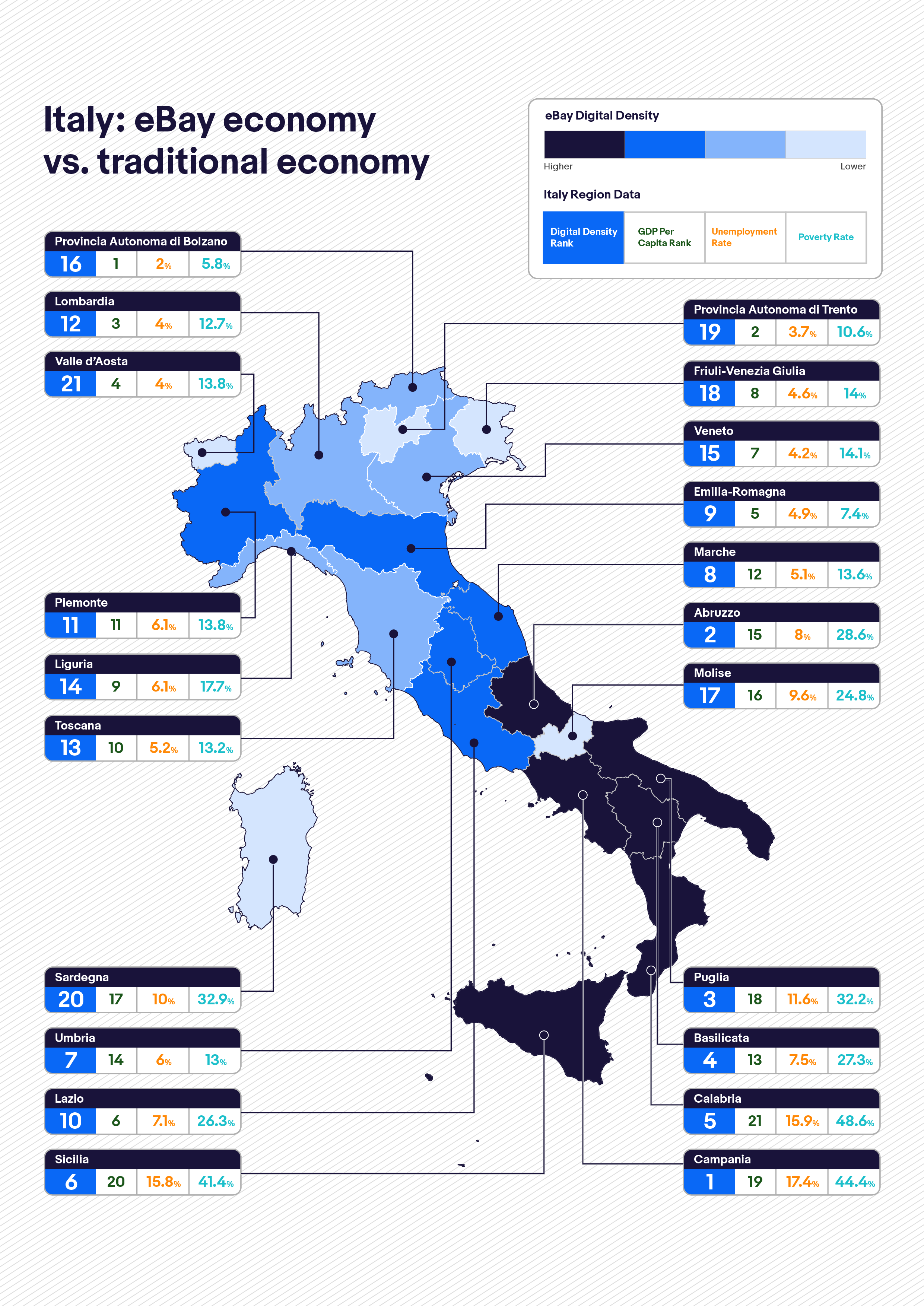 map of Italy demographics
